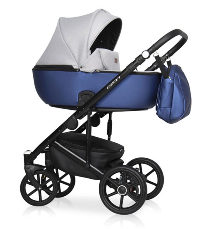 Коляска Riko Basic Ozon Shine 3 в 1 цвет 04 синий-серый