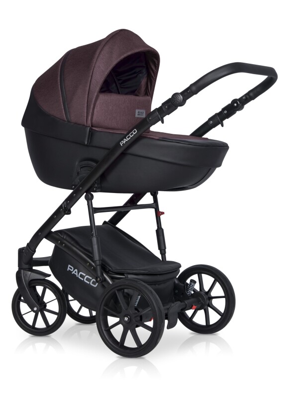 Коляска Riko Basic Pacco 2 в 1 цвет 01 Plum (сливовый-черный)