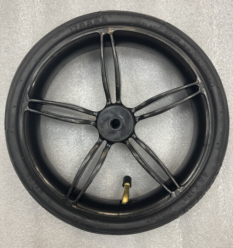 Колесо 10" переднее поворотное 48х188 "Riko Brano Natural" диск черный