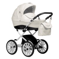 Коляска indigo special plus 14" 3 в 1 цвет 01 (белая кожа) – Фирменный ...